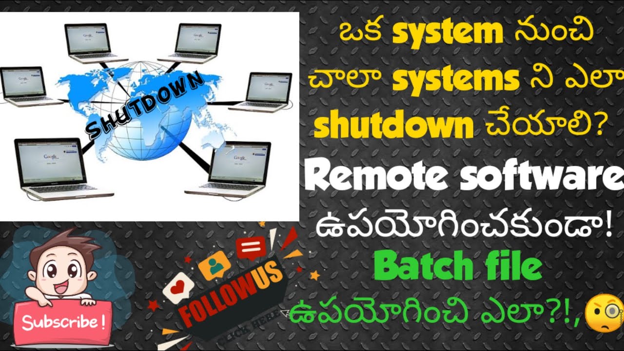 multiple systems shutdown at time using batch file