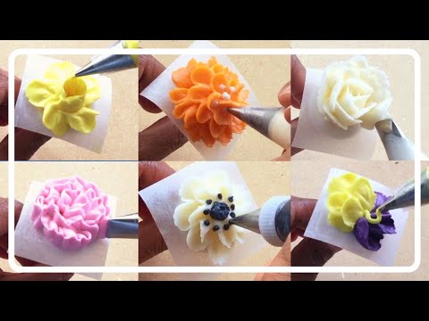 Buttercreme-Blumen für Anfänger | 6 einfache Blumendesigns!