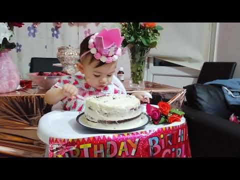 I'm Turn one and smashing my birthday cake