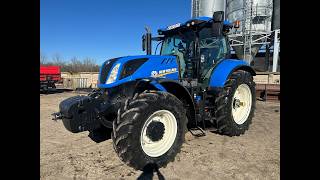 2019-es 200 LE-s (max. 245) FPT motoros New Holland T 7.245 traktor eladó! 18/6 Full Powershift (50 km/h), rugózott híd/fülke, 4 pár E-SCV, IntelliView IV, ISOBUS és komplett Trimble autokormányzás