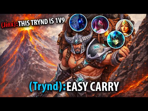 I PUT THE WHOLE TEAM ON MY BACK TO CARRY THIS CHALLENGER GAME! (RANK 1 TRYNDAMERE)