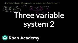 Solutions to Three Variable System