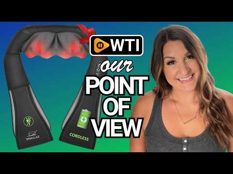 Snailax Cordless Massager - Shiatsu Neck and Shoulder Massager with Heat - WTI product video review
