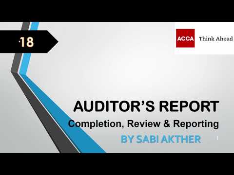 ACCA I Advanced Audit & Assurance (AAA) I Auditor's Report - AAA Lecture 18