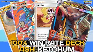 This Fighting Type Deck By Ash Ketchum Has 100% Win Rate Don't Miss It 🔥