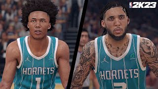 NBA 2K23 Concept Gameplay - LiAngelo & Mikey to Hornets - Hornets vs Warriors!