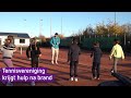 Tennisverenigingen helpen elkaar letterlijk uit de brand