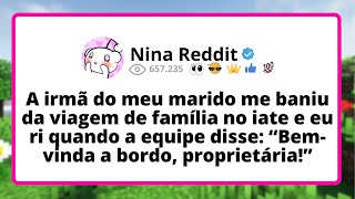 A IRMÃ do meu MARIDO me BANIU da viagem de FAMÍLIA no iate e eu ri quando a equipe disse...