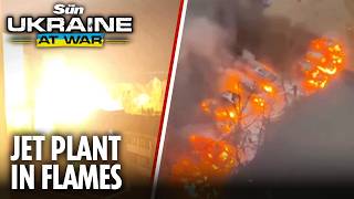 Putin’s presidential jet plant in flames after ruthless Ukraine drone blitz