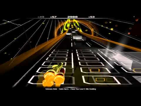 Calvin Harris - I Need Your Love ft. Ellie Goulding [Audiosurf]