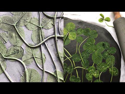 How to make Imprint of Plants for Home Decor / KLEVER