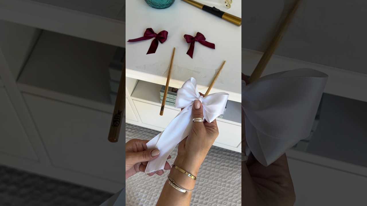 How to make a bow using ribbon xx #craft #diy #diycrafts