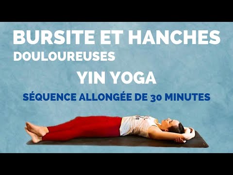 Yin Yoga for Hips and Bursitis – 30 min lying down for sore hips