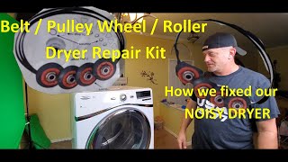 Whirlpool Duet Steam Dryer Noisy FIX Rollers and Pulley Repair Kit Installation Taking Out the Drum