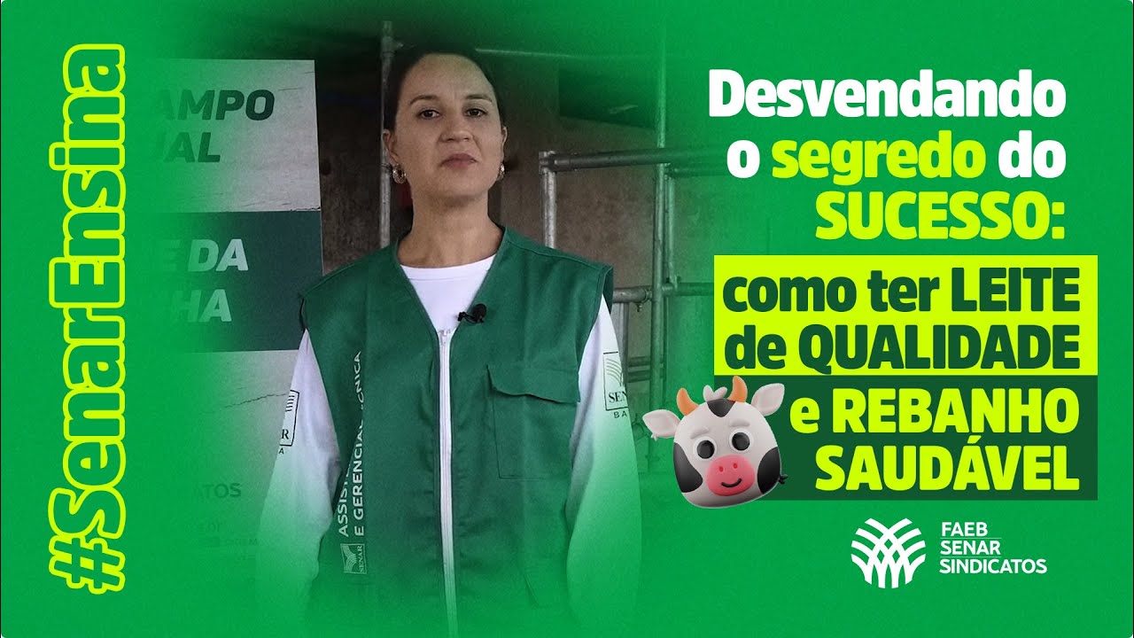#SenarEnsina - Desvendando o segredo do SUCESSO: como ter LEITE de QUALIDADE e REBANHO SAUDÁVEL