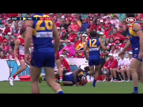 Josh Kennedy earns this goal - AFL