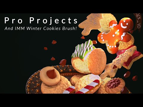 ZBrush 2025 Pro Projects: Winter Cookies IMM Brush + NanoMesh Fun!