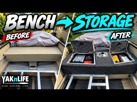 I Turned My Boat’s Bench Seat Into HUGE Storage! | DIY Aluminum Boat Build