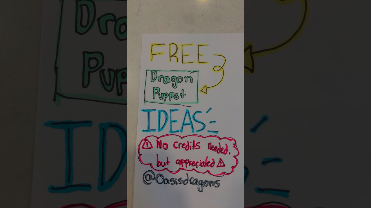 Free paper dragon puppet ideas! #paperdragons #dragon #puppet #artist #free #ideas #blowup