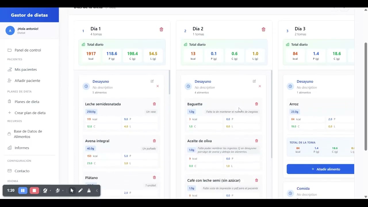 Video de demostración NutrIA Coach