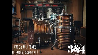 Video thumbnail for 3rd & 4th Drums - Vintage MIJ Phenolic Pearl - Tiger Eye Pearl by 3rd and 4th Drum Co.
