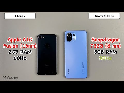 Xiaomi Mi 11 Lite vs iPhone 7 Speed Test, Camera Test, Display Test