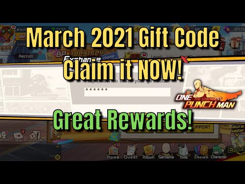 New Gift Code|March 2 2021|Unique Rewards - One Punch Man: The Strongest