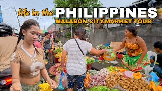 PHILIPPINES LIFE-A daily life scenes in MALABON PUBLIC MARKET [4k] walking tour 