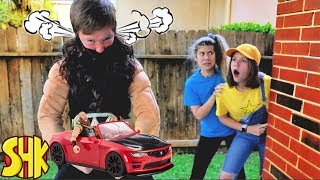 Noah gets Super Strength and SMASHES WWE Wrekkin Slam Mobile | SuperHeroKids