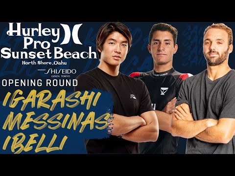 K.Igarashi, C.Ibelli, L.Mesinas Hurley Pro Sunset Beach - Opening Round heat 2