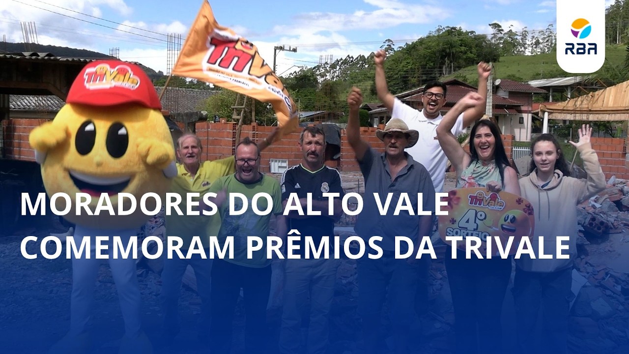 Moradores do Alto Vale comemoram prêmios da Trivale
