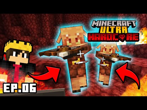 🍏Minecraft UHC |  I WAS IN THE NETHER AND I WAS BEATEN BY PIGLINI 🐷 Ep #6