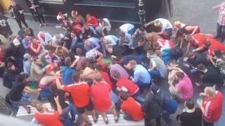 Welsh Football Fans sing Don&#39;t Take Me Home, Cardiff City Centre, Wales vs Northern Ireland 1-0 2016