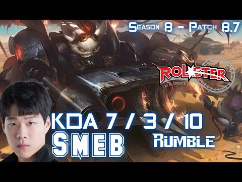 KT Smeb RUMBLE vs NASUS Top - Patch 8.7 KR Ranked