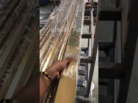 Golden stainless steel gold garment racks