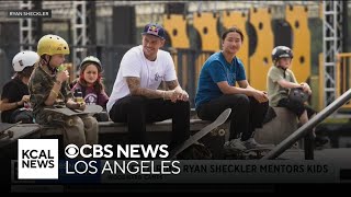 Professional skateboarder Ryan Sheckler readies for summer camp, where he mentors and teaches