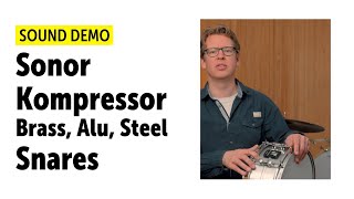 Video thumbnail for Sonor | Kompressor Brass, Aluminum, Steel Snares | Sound Demo by Drums Bonedo
