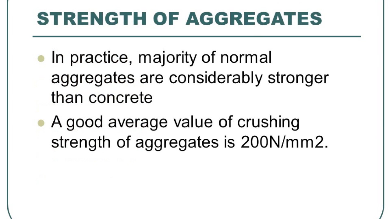 SPECIFICATION OF AGGREGATES PPT VIDEO