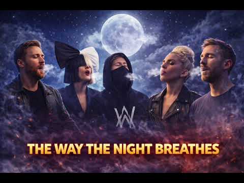 David Guetta,Sia,Alan Walker,Lady Gaga and Calvin Harris-The Way The Night Breathes(LYRIC VIDEO)