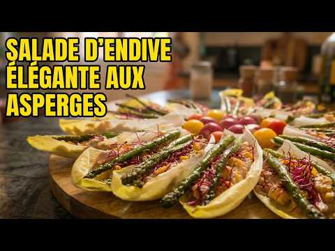 🥗✨ Salade d’Endive Élégante aux Asperges – Une Explosion de Couleurs et de Saveurs !