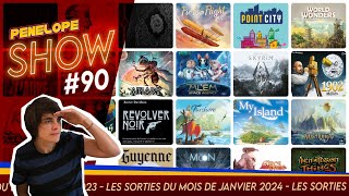 [ PENELOPE SHOW #90 ] - Les sorties jeux de société de Janvier 2024 !