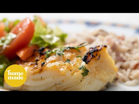 30 Minute Pesto Crusted Cod with Roasted Asparagus
