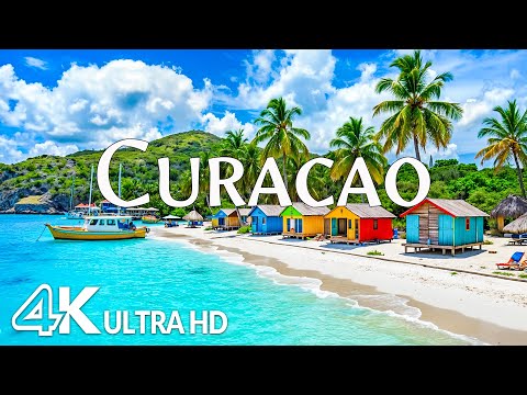 Curacao 4K – Vibrant Beaches, Azure Waters & Tropical Paradise Island with Relaxing Music