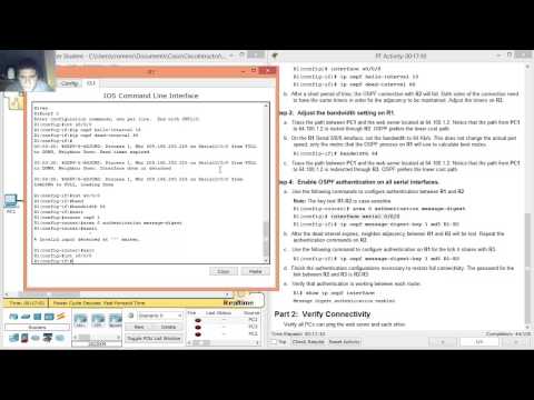 5.1.5.7 Packet Tracer - Configuring OSPF Advanced Features