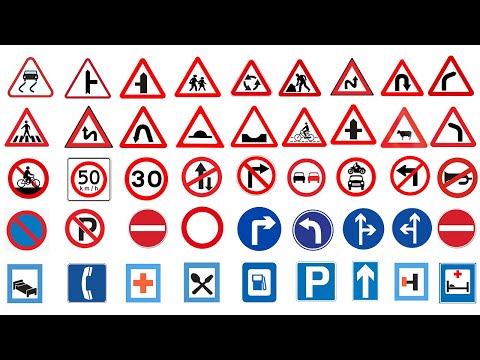 Road Signs || Traffic Signs || Road Signs In English With Pictures || Road Symbols Vocabulary