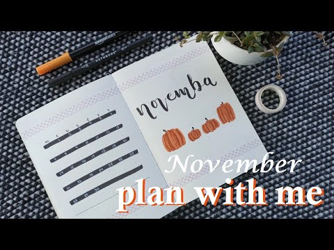 Plan with me November 2022 | Bullet Journal set up | simple & easy |  beginner bujo | pumpkin spice