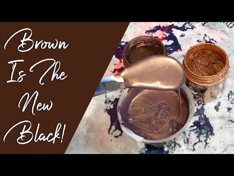#290 Brown Is The New Black! Bloom Technique/ Paint Pouring