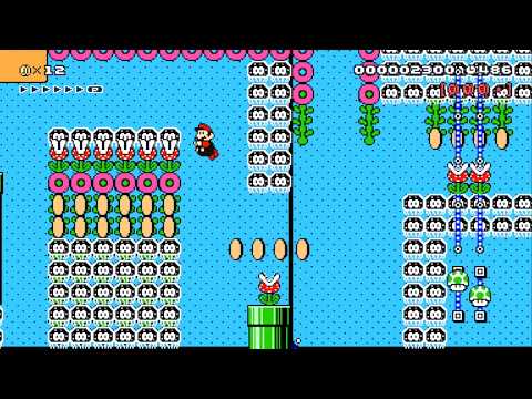 W5-2 Poisonous Piranha Pond by Carlos (: - SUPER MARIO MAKER - NO COMMENTARY 1bc 1bc