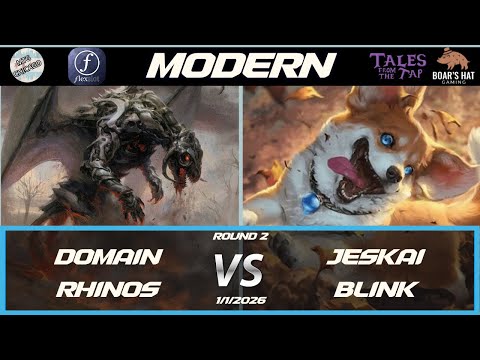 Domain Rhinos VS Jeskai Blink   [MTG Modern Round 2]