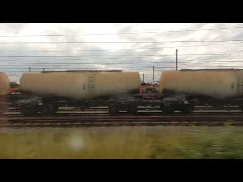 Passage in 50 seconden van goederen-station van Gent zeehaven.